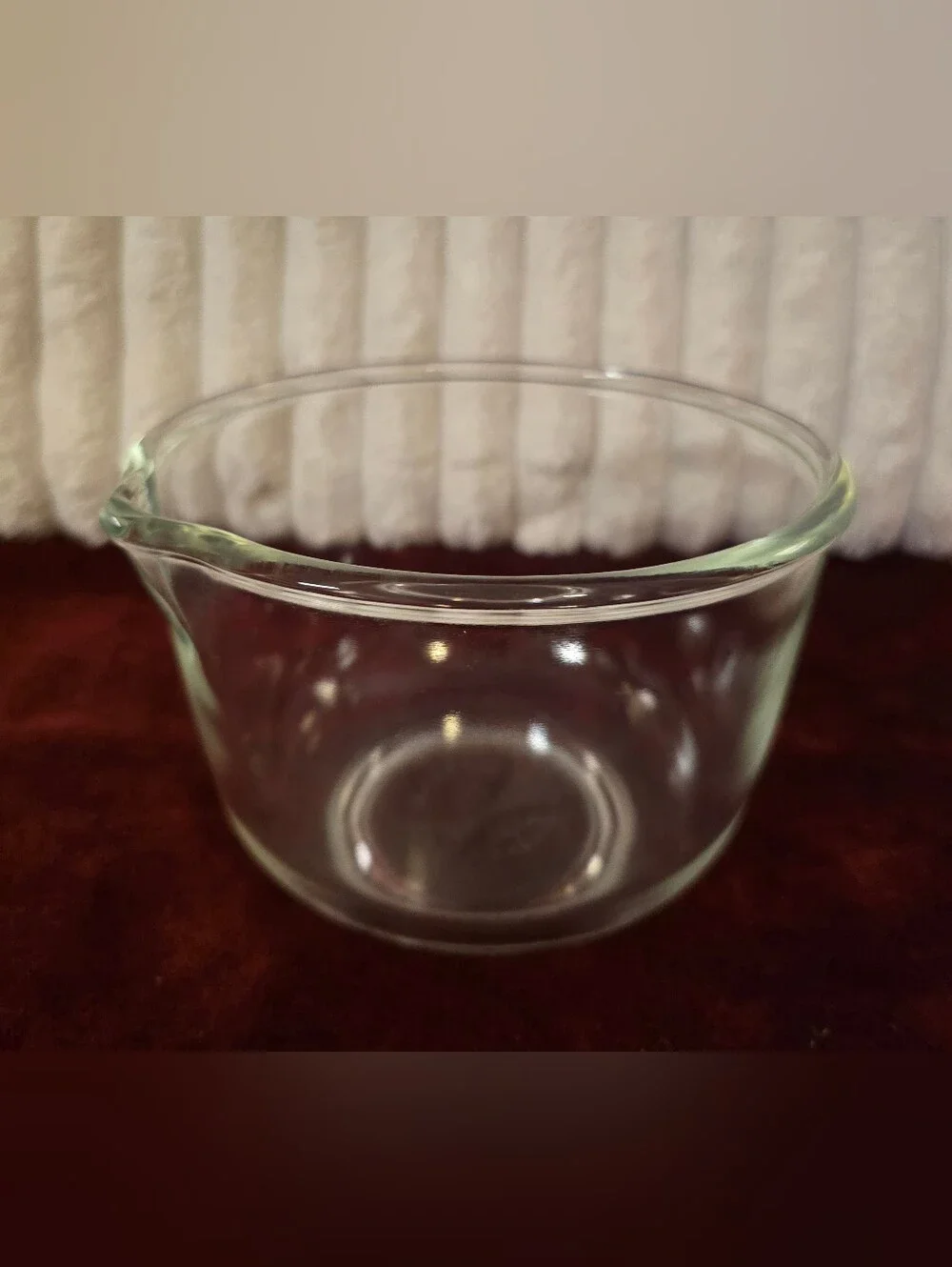 Vintage Glasbake for Sunbeam Clear Glass Spouted Mixing Bowl #21
